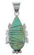 Turquoise Southwest Sterling Silver Pendant EX44403